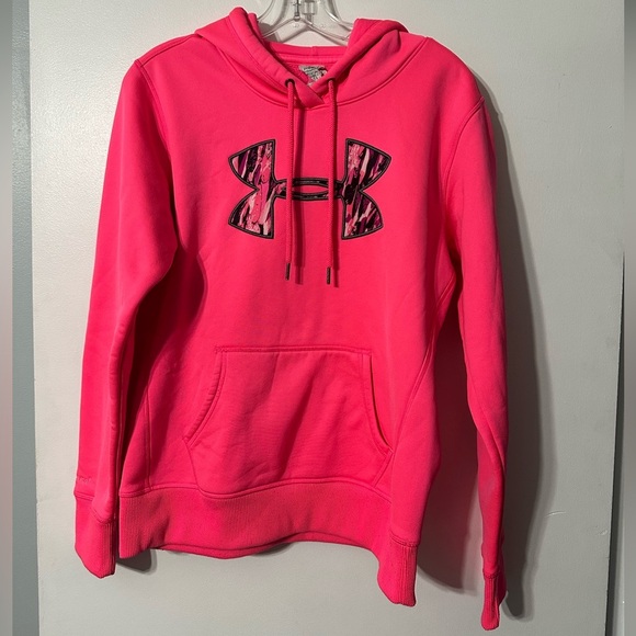 Under Armour Tops - Under Armour Women’s Small Neon Pink Sweatshirt